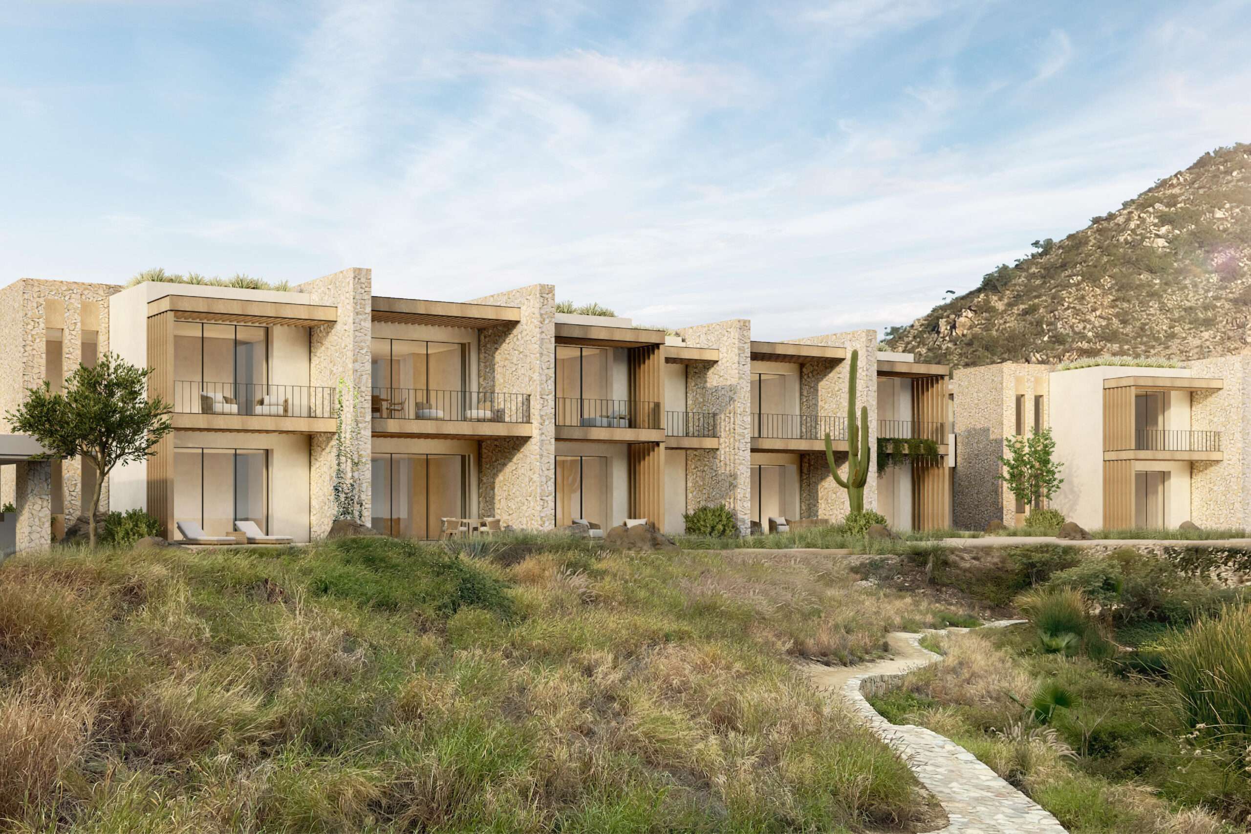Querencia La Reserva At Querencia Welcome to La Reserva in Los Cabos Querencia, by Tempo Development. This sixteen-unit boutique development sits on two-acres and is due for completion in winter 2025-2026. These three-bedroom, plus study residences are carefully designed with on-site amenities, including the owners' indoor-outdoor fitness center, heated pool with jetted-spa, and owner's lounge. Residence B-401 is one of two penthouses left. Querencia offers a Tom Fazio golf course and club amenities. La Reserva is in the Horizantes subdivision, three minutes from the entry gate and beach club, and five minutes to the club village. See Supplement Features:Other features include an open floor-plan, ten foot high ceilings, professional kitchen with waterfall island and laundry room. The finishings reflect the natural surroundings with travertine marble floors, Parota and Oak wood cabinets and doors, neutral color pallet, and flagstone rock walls. The air-conditioned space is 2,800 square feet plus a terrace area of 667 square feet. Owners qualify to apply for a social or golf membership. Querencia recently completed its owners beach club with easy access from within the gates. La Reserva has been mindfully designed by Carranza Ruiz Arquitectos and developed by Tempo Development. Construction began March of 2024. Ask about the outdoor grill station, wine fridge, hurricane shutters and outdoor fire-pit upgrades. Water purification provided for each building. A gas generator will be provided for each unit. for sale