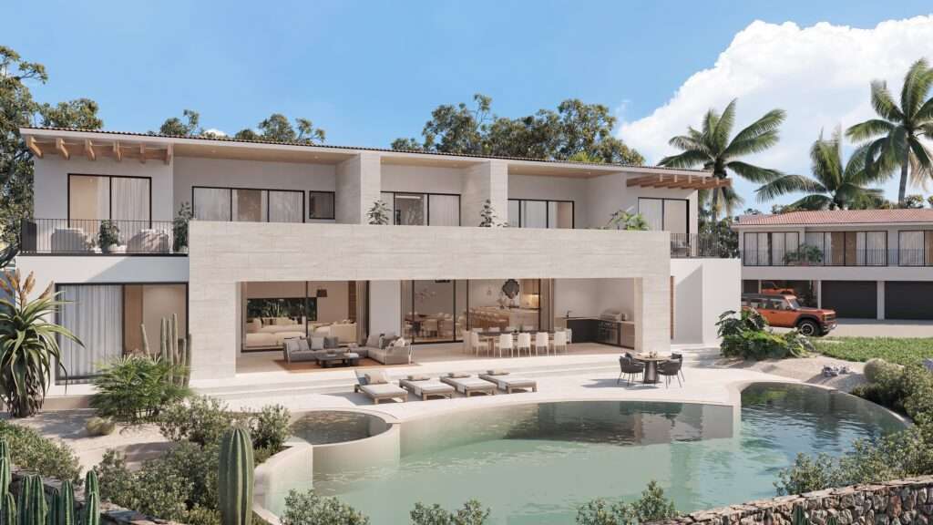 Querencia Section 1- Las Colinas A true one-of-one, The Nivel Estate is a bold architectural statement where scale, craftsmanship, and innovation converge. Spanning 18,000 square feet of seamless indoor-outdoor living, the home was recently featured in The Wall Street Journal. Perched atop Querencia Golf and Beach Club, it commands sweeping 270-degree for sale